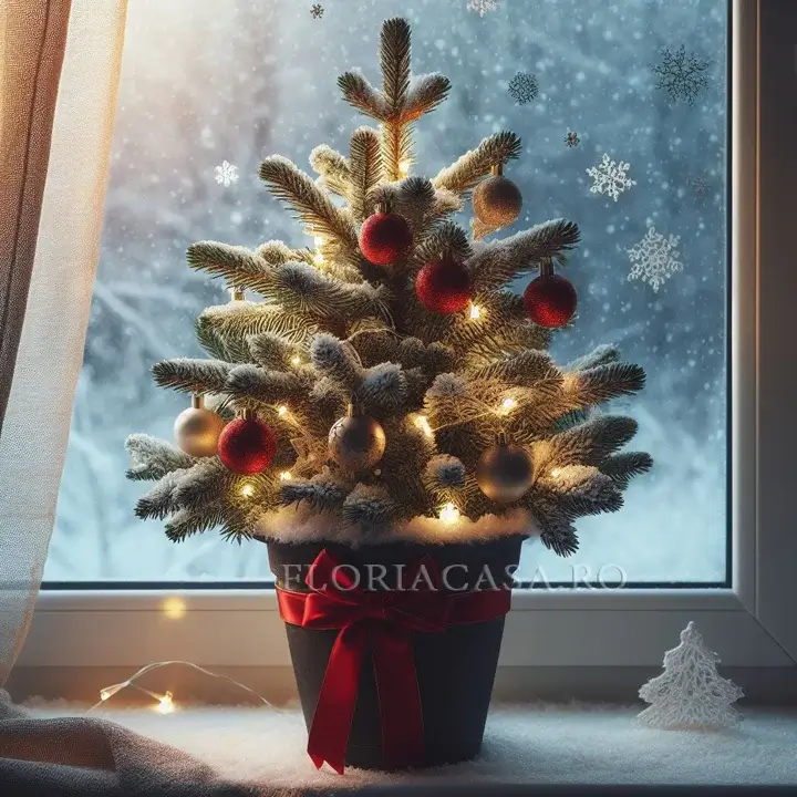 Nordman decorat brad de Crăciun decorat